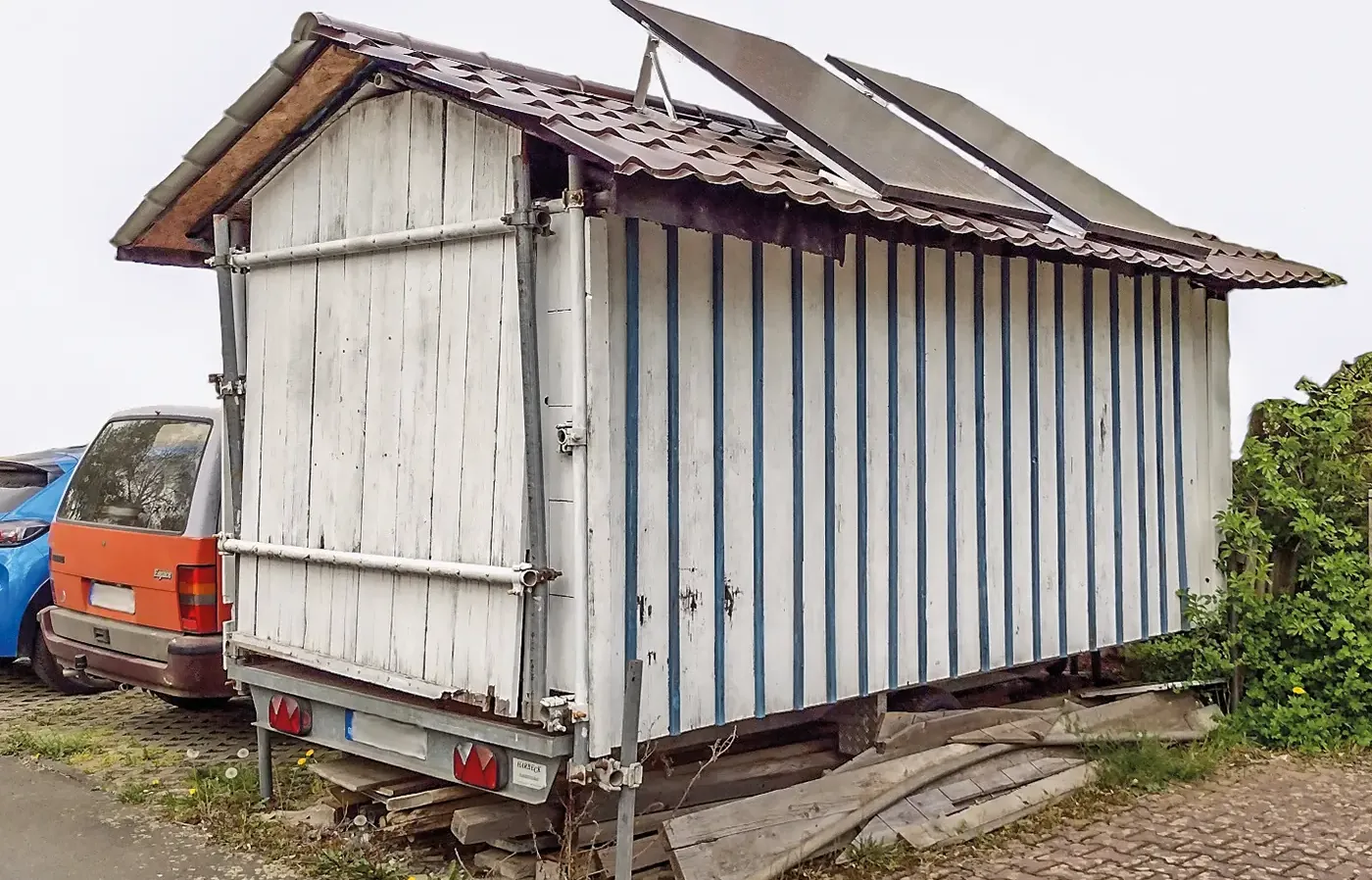 Kein Kfz? Nutzen Sie ihren Stellplatz durch einen mobilen Bauwagen! Die Stellplatzsatzung erzwingt solche Lösungen.<br><span class="image-copyright">Stefan Daniel</span>